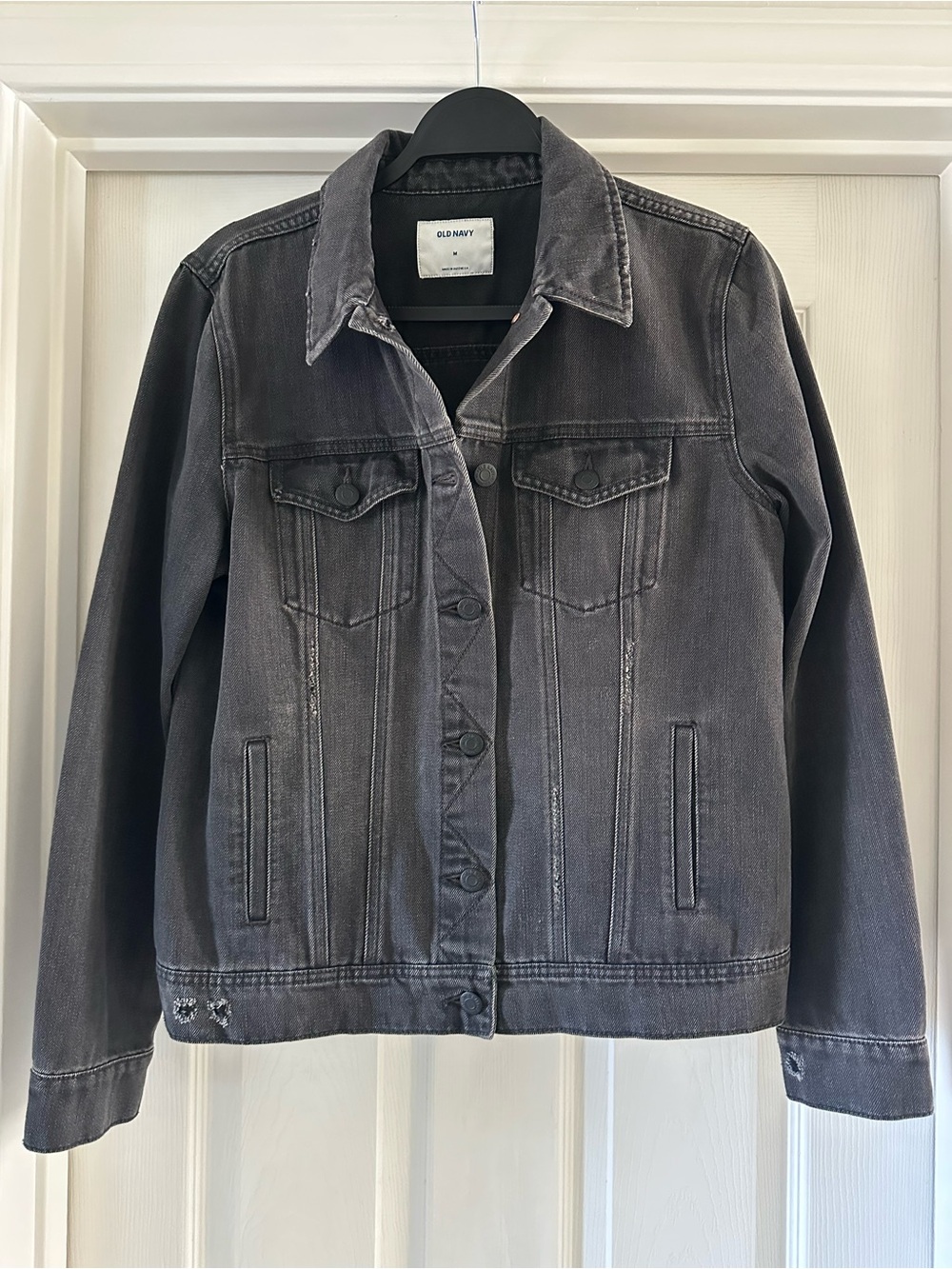 Old Navy Women's Washed Black Denim Jacket